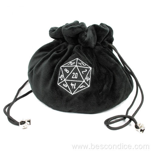 Paunchy Multi-pocket Dice Bag Fluffy Black